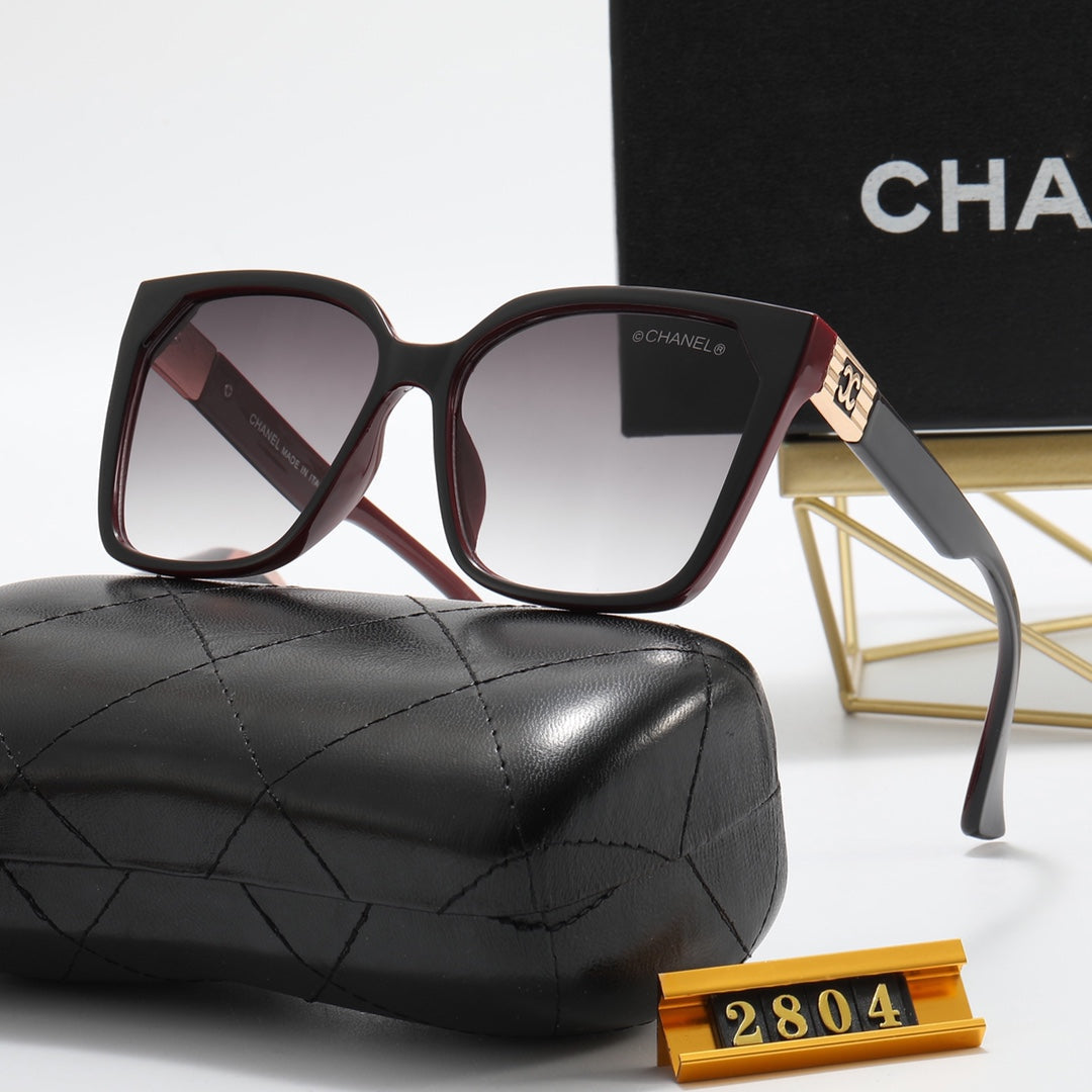 7 Colors Square Double C Corrugated Temple Polarized Sunglasses