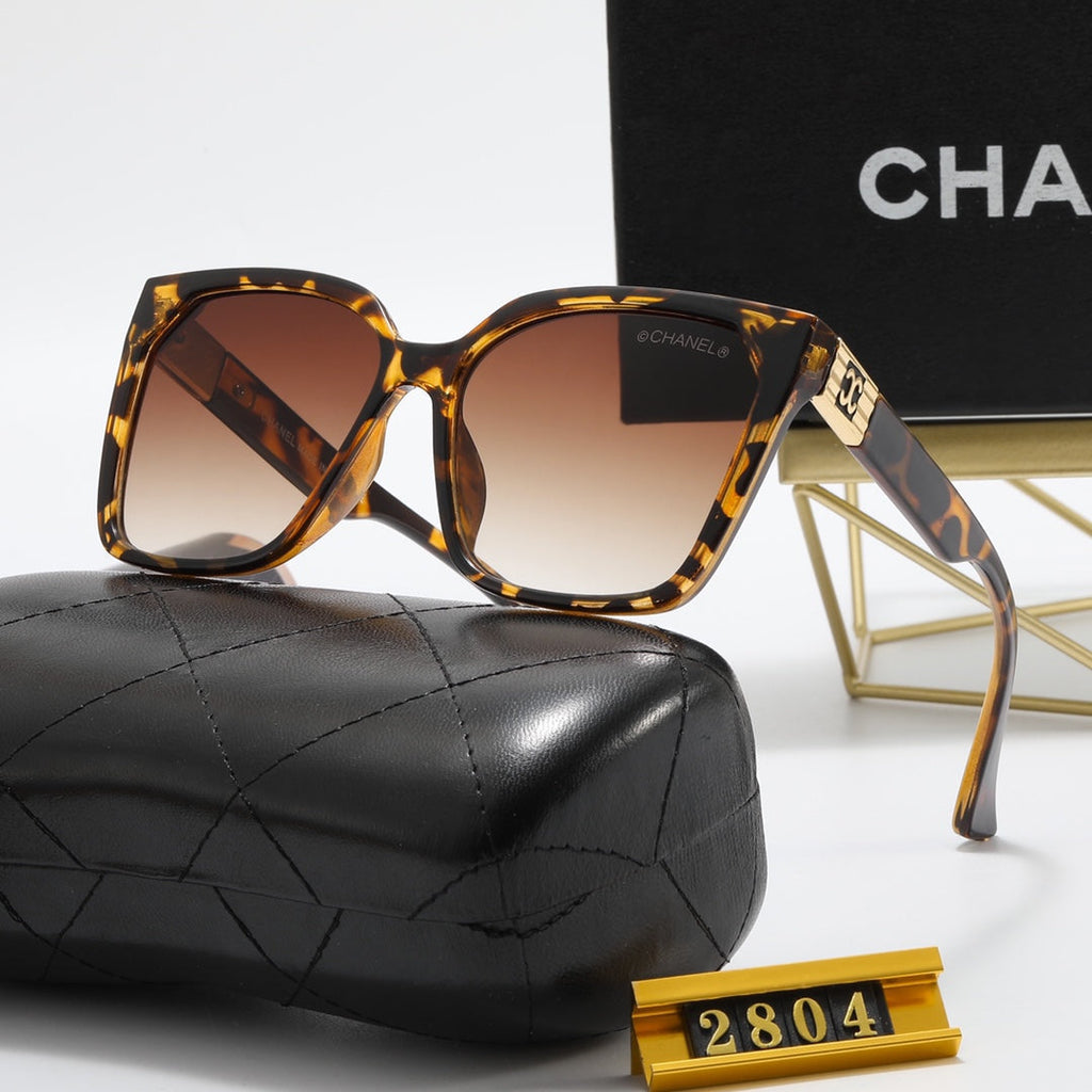 7 Colors Square Double C Corrugated Temple Polarized Sunglasses