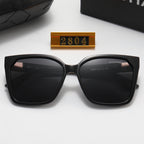 7 Colors Square Double C Corrugated Temple Polarized Sunglasses