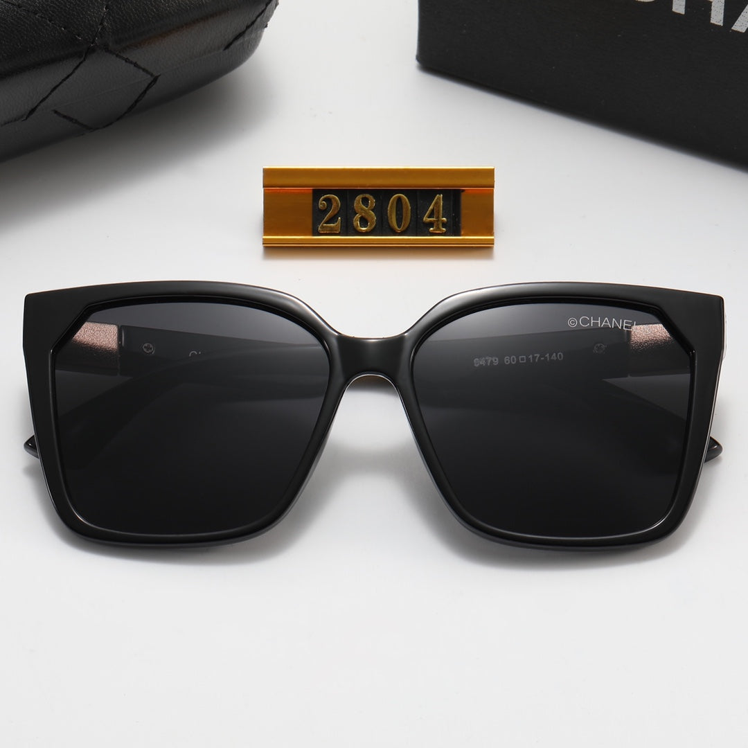 7 Colors Square Double C Corrugated Temple Polarized Sunglasses