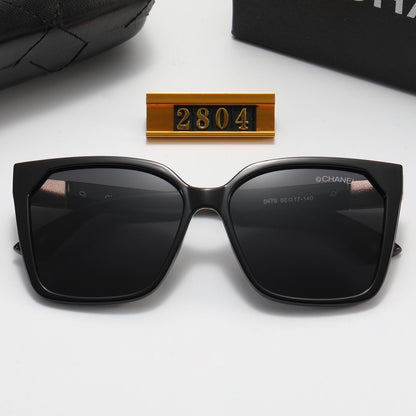 7 Colors Square Double C Corrugated Temple Polarized Sunglasses