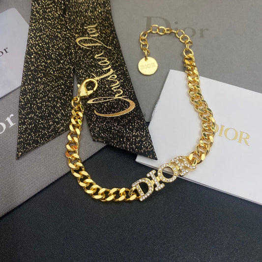 Fashion Rhinestone Letter Bracelet