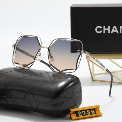 7 Colors Fashion Print Irregular Lens Polarized Sunglasses