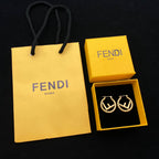 Fashion F letter pattern earrings