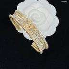 Luxurious Pearl Rhinestone Open Bracelet