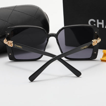 6 Colors Fashion Double C Rhinestone Temple Polarized Sunglasses