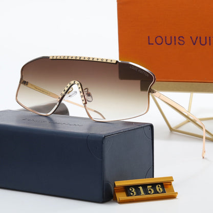 5 Color Fashionable Frameless One-Piece Printed Polarized Sunglasses