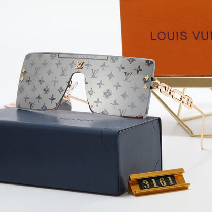 5 color fashion conjoined letters four-leaf clover lens polarized sunglasses