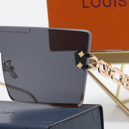 5 color fashion conjoined letters four-leaf clover lens polarized sunglasses