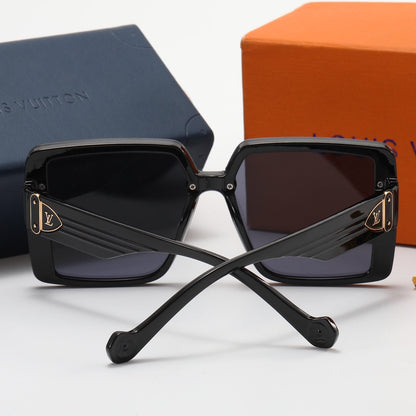 6 colors square four-leaf clover letter logo lens polarized sunglasses