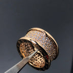 Fashion precision carving CNC ring Full Star