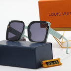 7 colors fashion four-leaf clover letter one-piece mirror leg polarized sunglasses