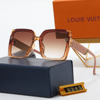 7 colors fashion four-leaf clover letter one-piece mirror leg polarized sunglasses