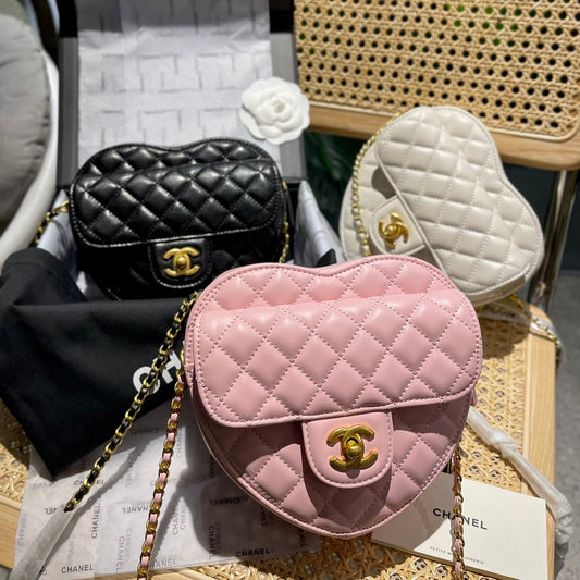 Fashion Heart-Shaped Leather Crossbody Bag Shoulder Bag