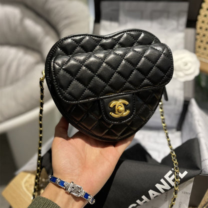 Fashion Heart-Shaped Leather Crossbody Bag Shoulder Bag