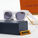 6 color minimalist stitching letter temple polarized sunglasses