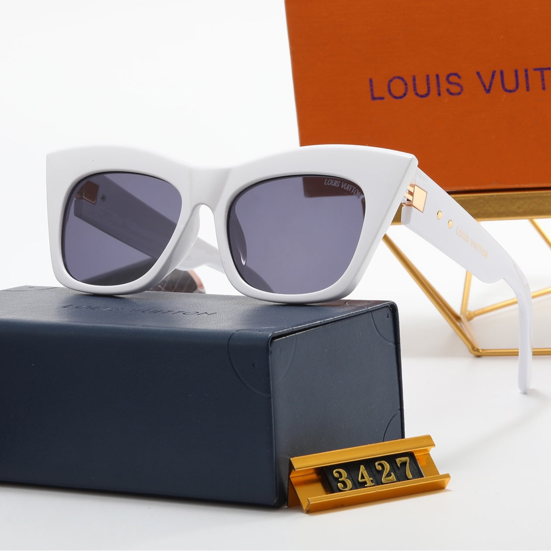 6 color minimalist stitching letter temple polarized sunglasses