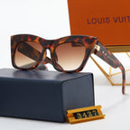 6 color minimalist stitching letter temple polarized sunglasses