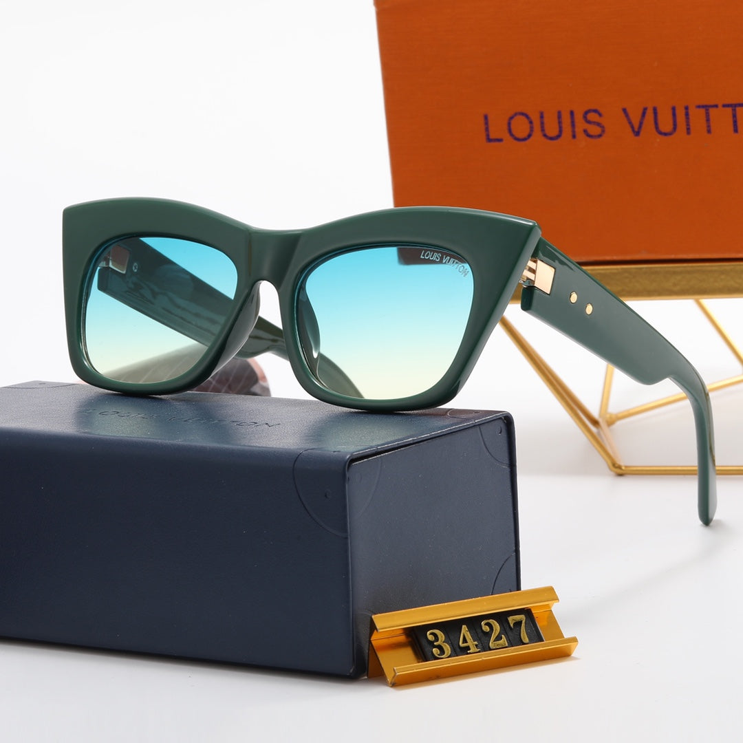 6 color minimalist stitching letter temple polarized sunglasses