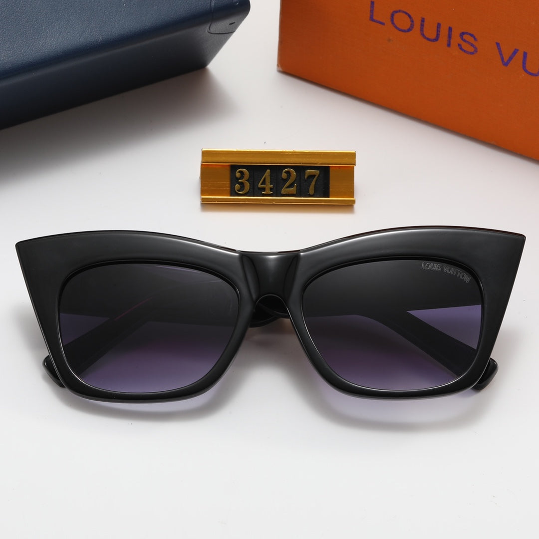 6 color minimalist stitching letter temple polarized sunglasses