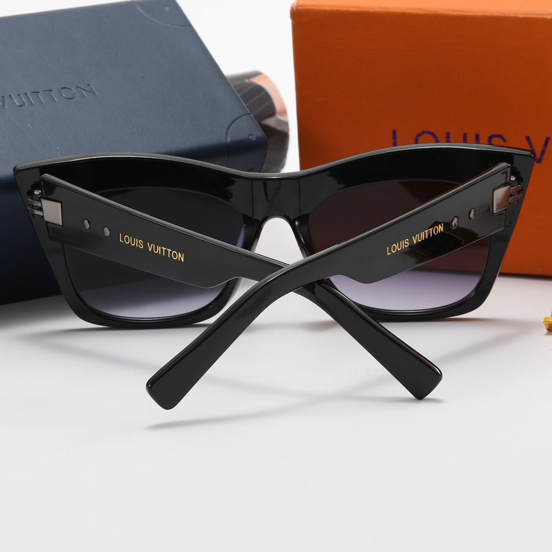 6 color minimalist stitching letter temple polarized sunglasses