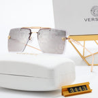 5 color fashion frameless double bridge polarized sunglasses