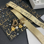 Vintage CD Pentagram Pearl Earrings
