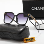 8-Color Fashion Double C Frame Mirror Temple Polarized Sunglasses