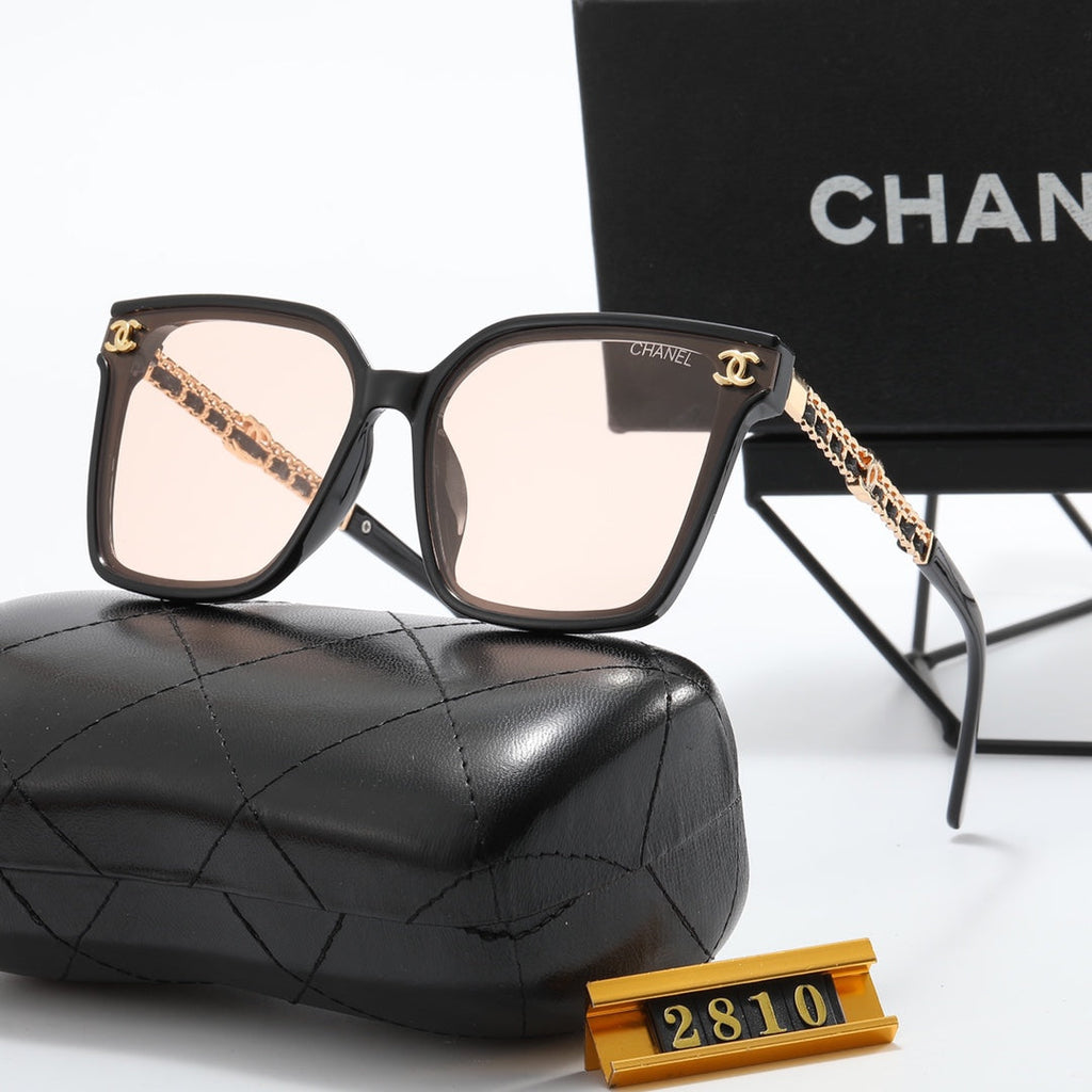 8-Color Fashion Double C Frame Mirror Temple Polarized Sunglasses