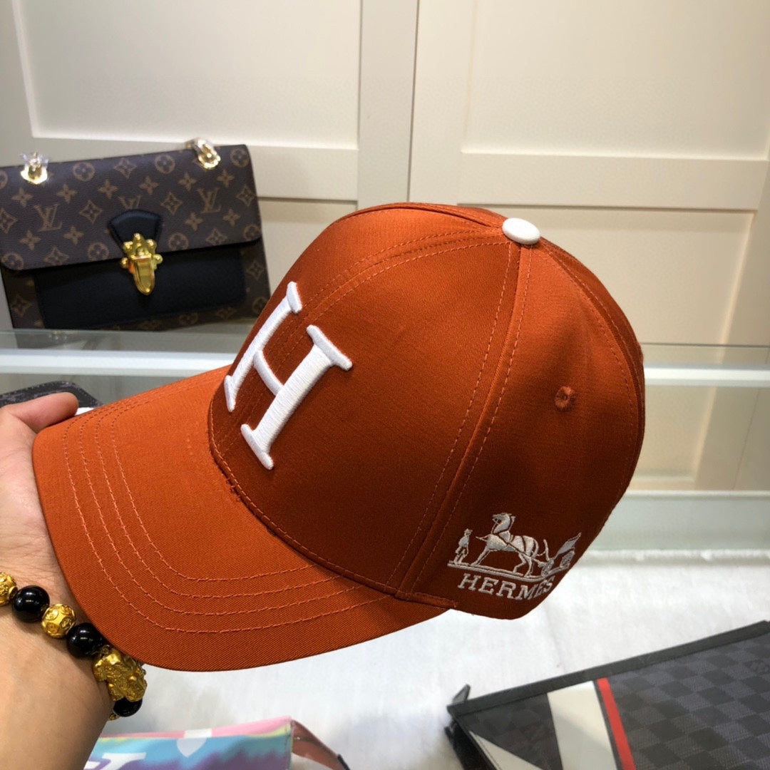 Fashion H letter retro car pattern flower baseball cap