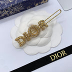 Classic CD letter inlaid rhinestone hair clip