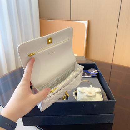 Fashion Leather Camellia Series Ladies Handbag Set