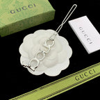 Fashion GG rhinestone letter hair clip