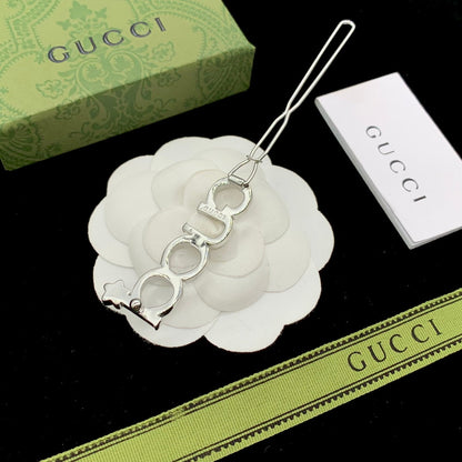 Fashion GG rhinestone letter hair clip