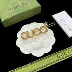 Fashion GG rhinestone letter hair clip