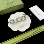 Fashion GG rhinestone letter hair clip