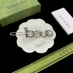 Fashion GG rhinestone letter hair clip