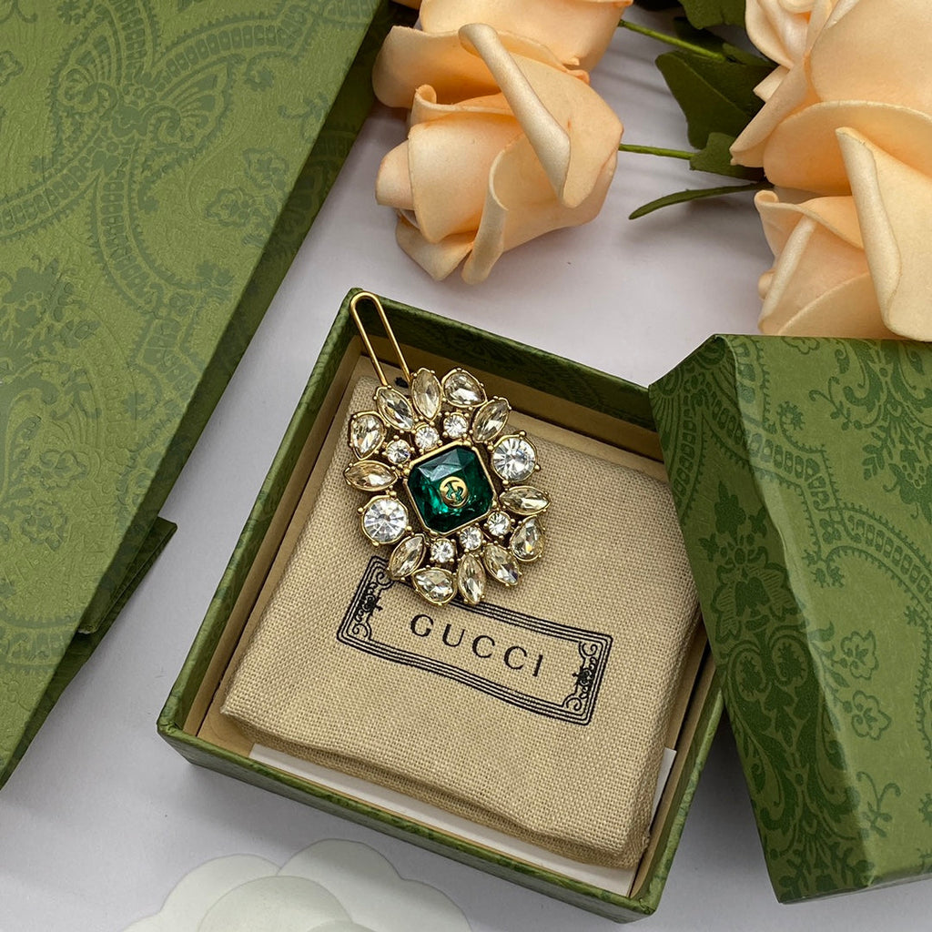 Fashion GG rhinestone diamond hair clip