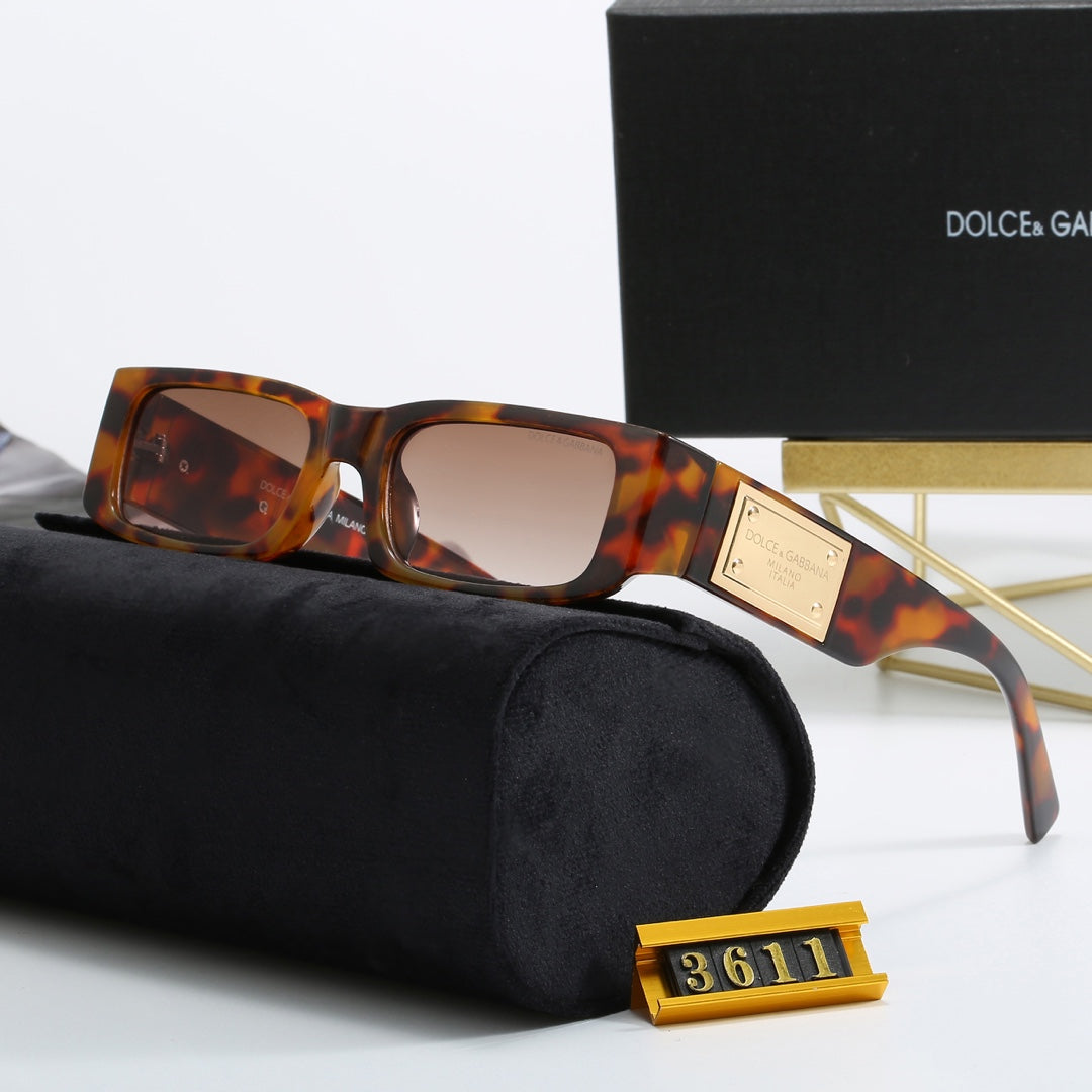 5-color fashion DG letter square frame sunglasses