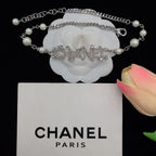 Fashion CC rhinestone pearl necklace