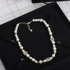 Fashion CC Pearl Round Necklace
