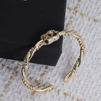 Classic Double C Rhinestone Open Bracelet
