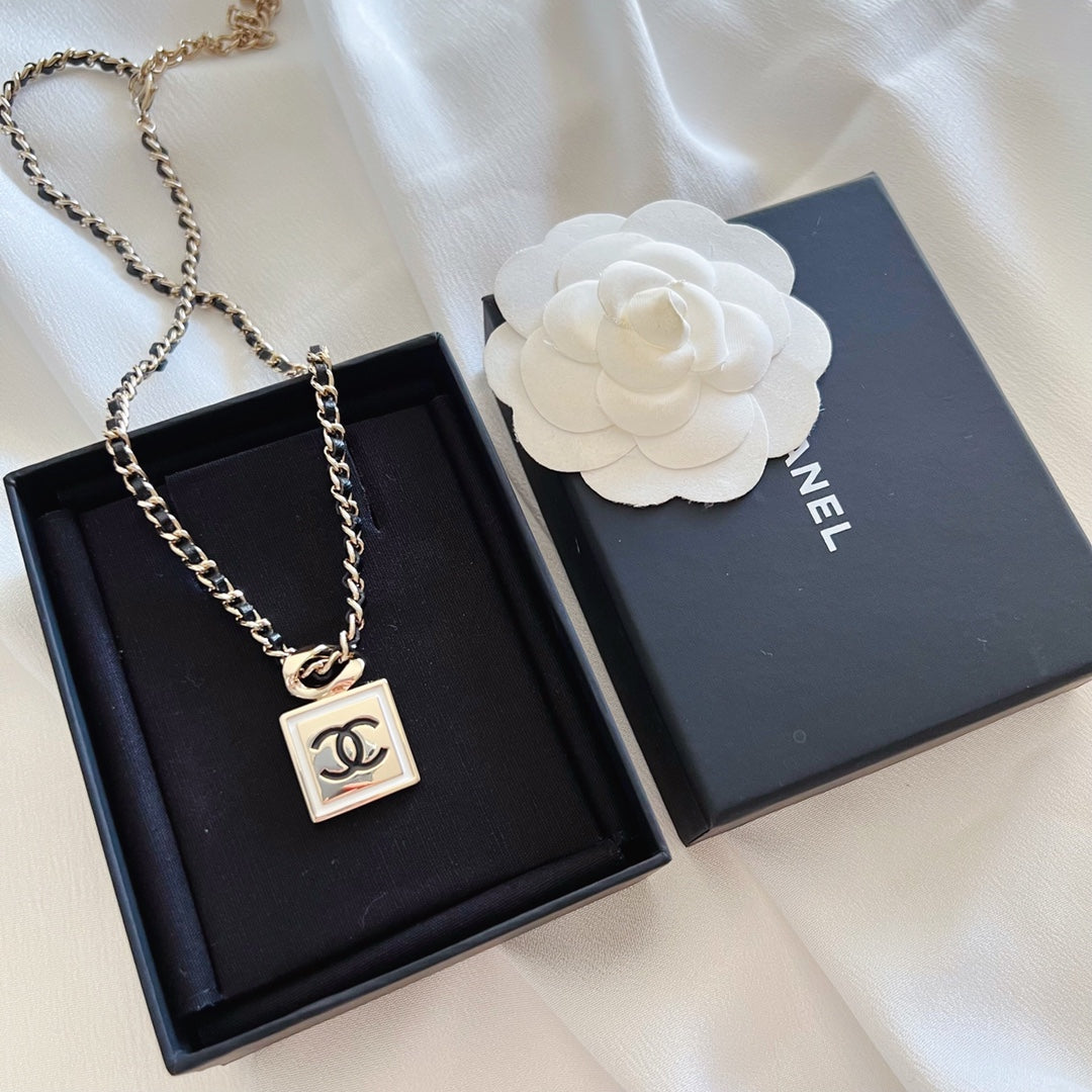 CC Square Pendant Necklace