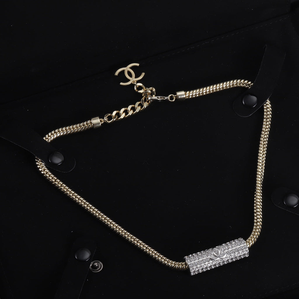 CC Cylinder Pendant Necklace