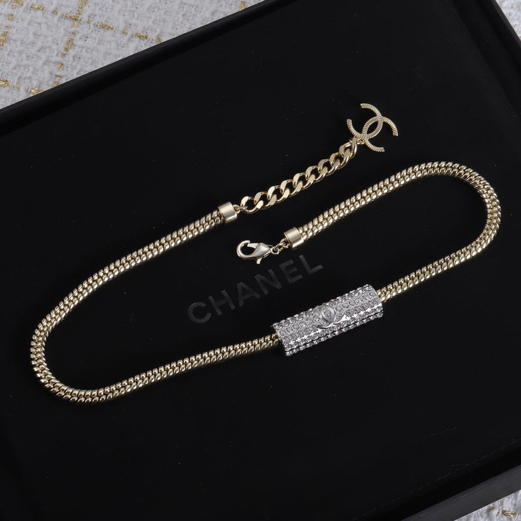 CC Cylinder Pendant Necklace