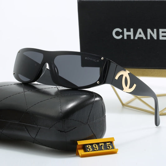 4-color luxury CC letter printed frame sunglasses