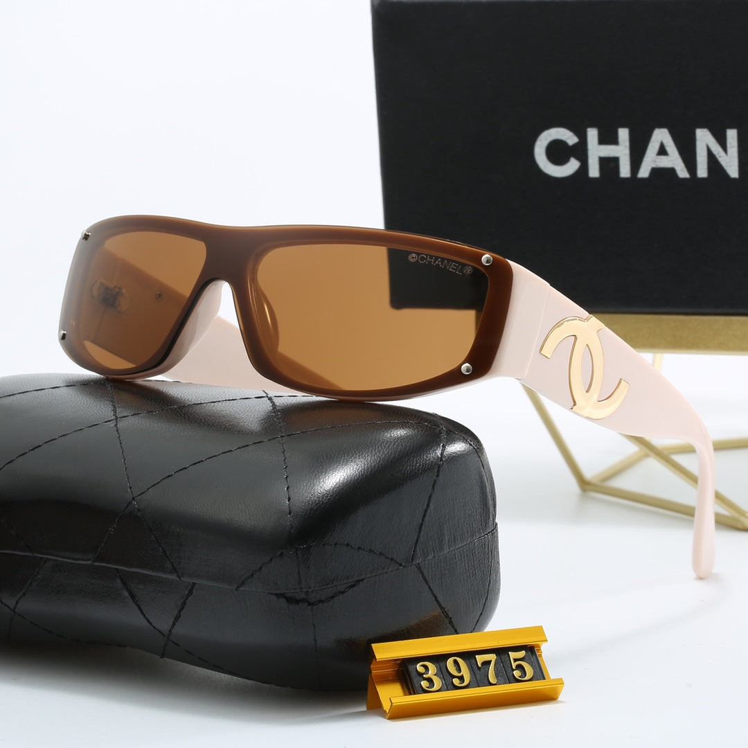 4-color luxury CC letter printed frame sunglasses