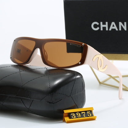 4-color luxury CC letter printed frame sunglasses