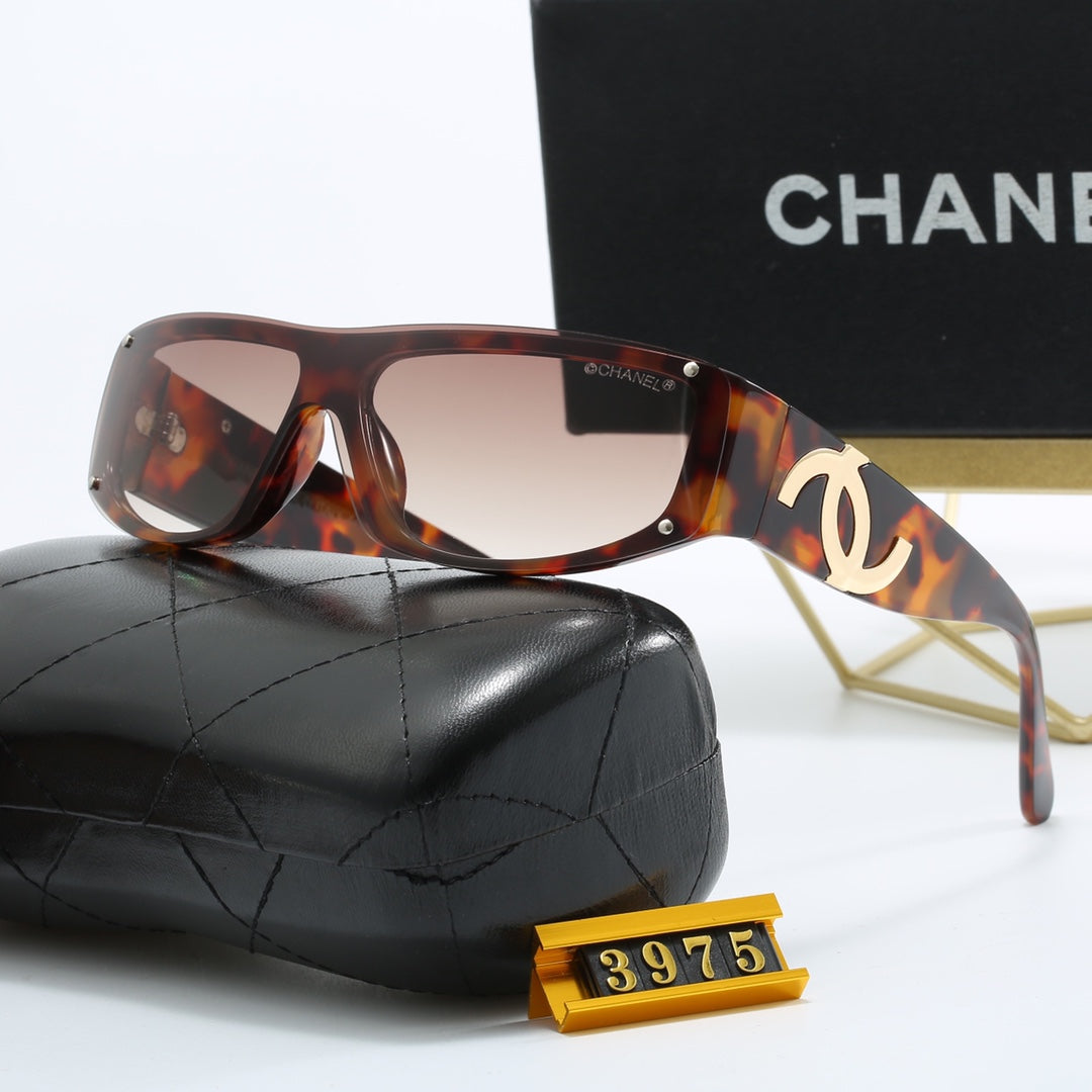 4-color luxury CC letter printed frame sunglasses