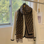 Fashion CD diagonal stripes scarf